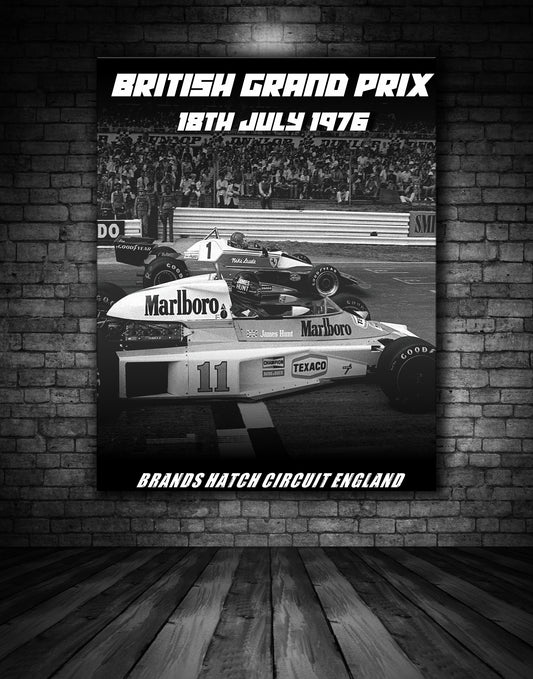 Brands Hatch 1976 British Grand Prix Vintage Poster