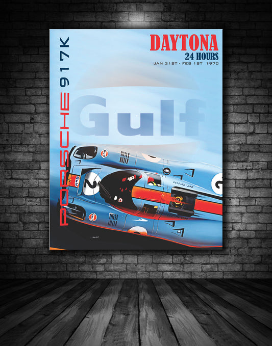 Daytona 24 Hours Porsche 917 Vintage Poster
