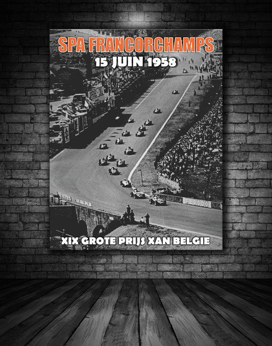 Dpa Francorchamps 1958 Vintage Poster