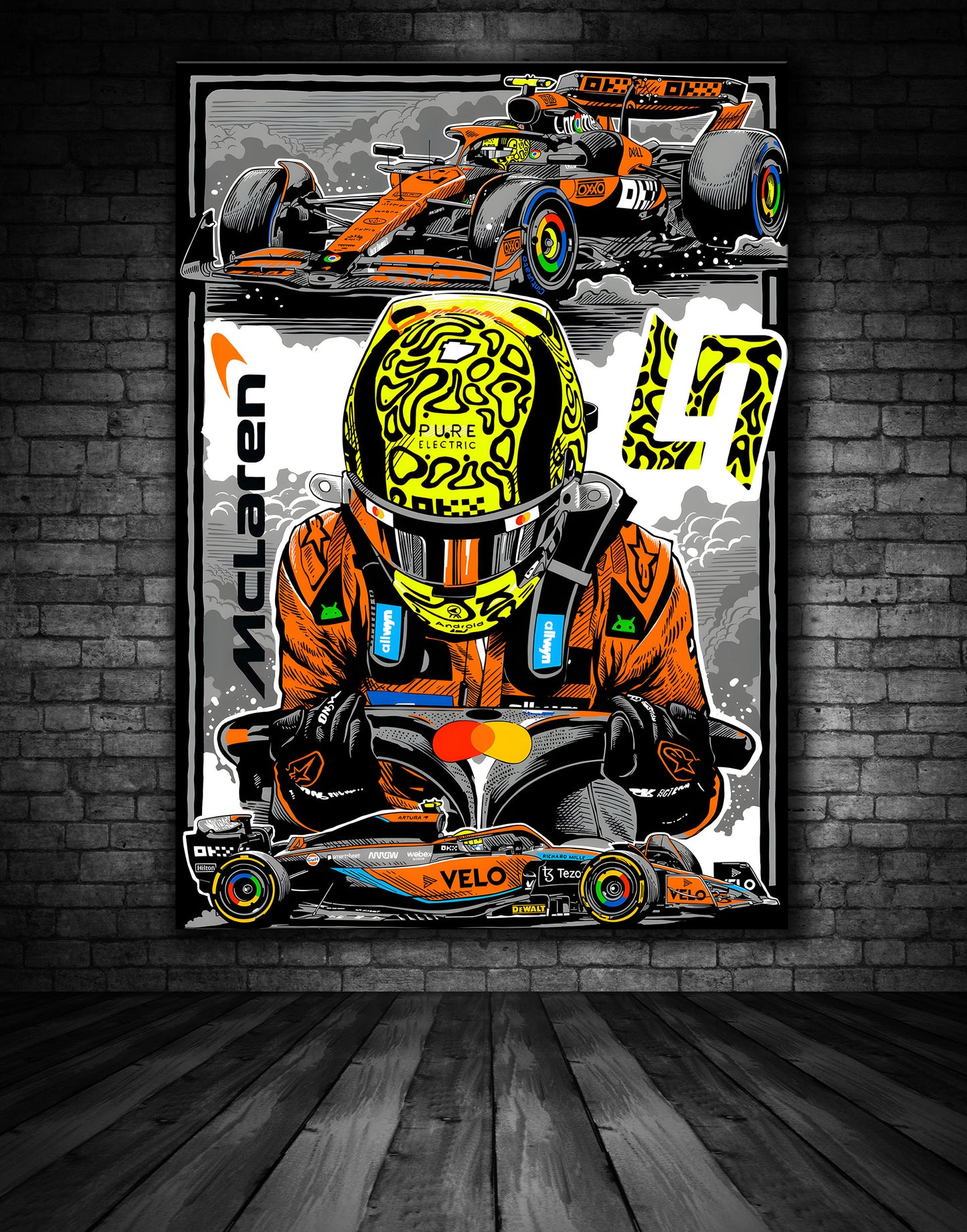 LANDO NORRIS MCLAREN F1 BLACK EDITION PRINT