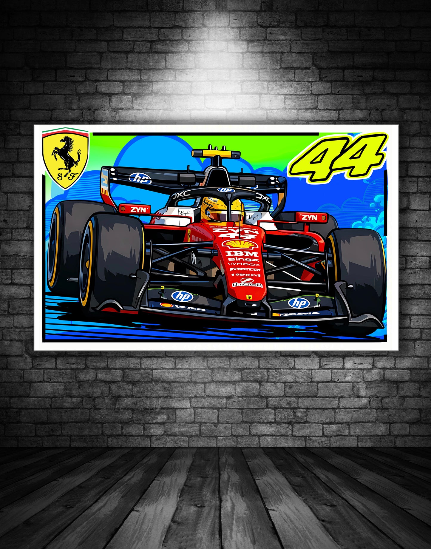 LEWIS HAMILTON SCUDERIA FERRARI F1 POSTER