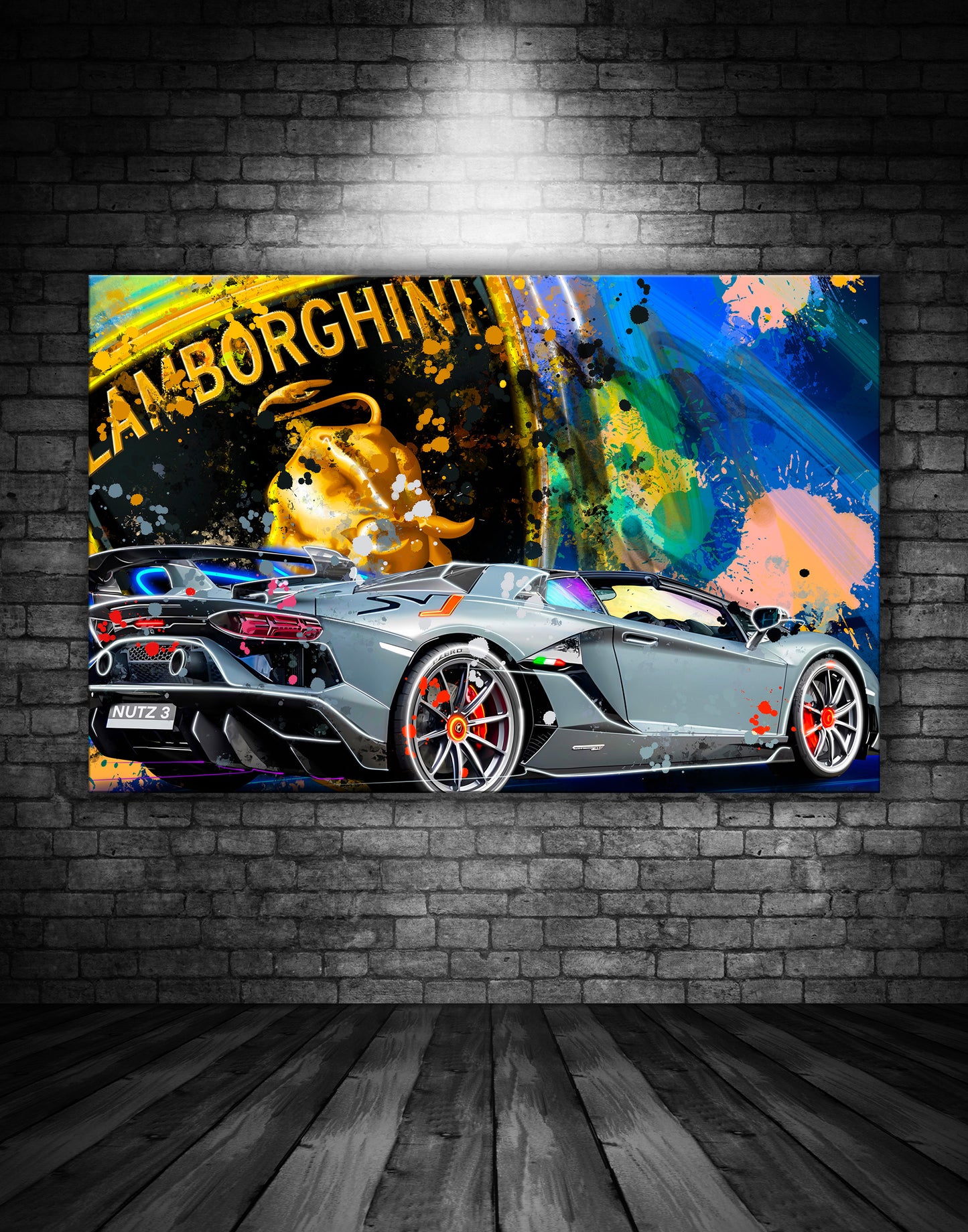 Lamborghini Aventador SVJ Supercar Graffiti Painting