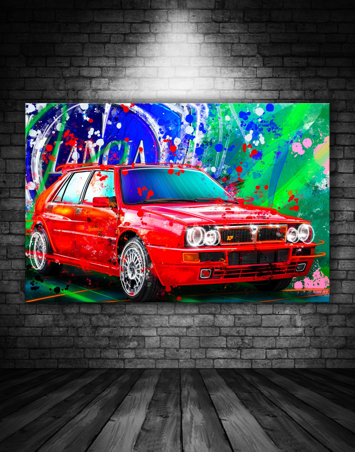 Lancia Delta Integrale Turbo Red Graffiti Painting (2)
