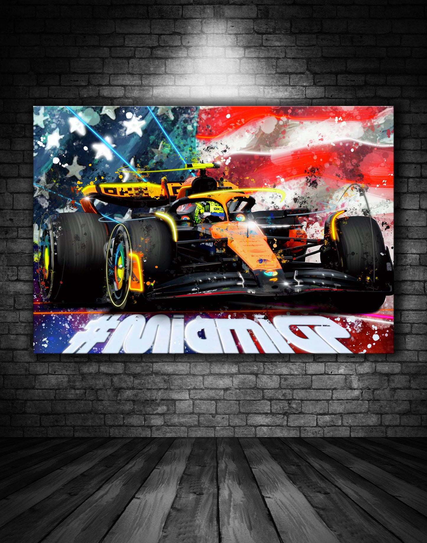 Lando Norris Mclaren Miami Grand Prix Victory Graffiti Painting