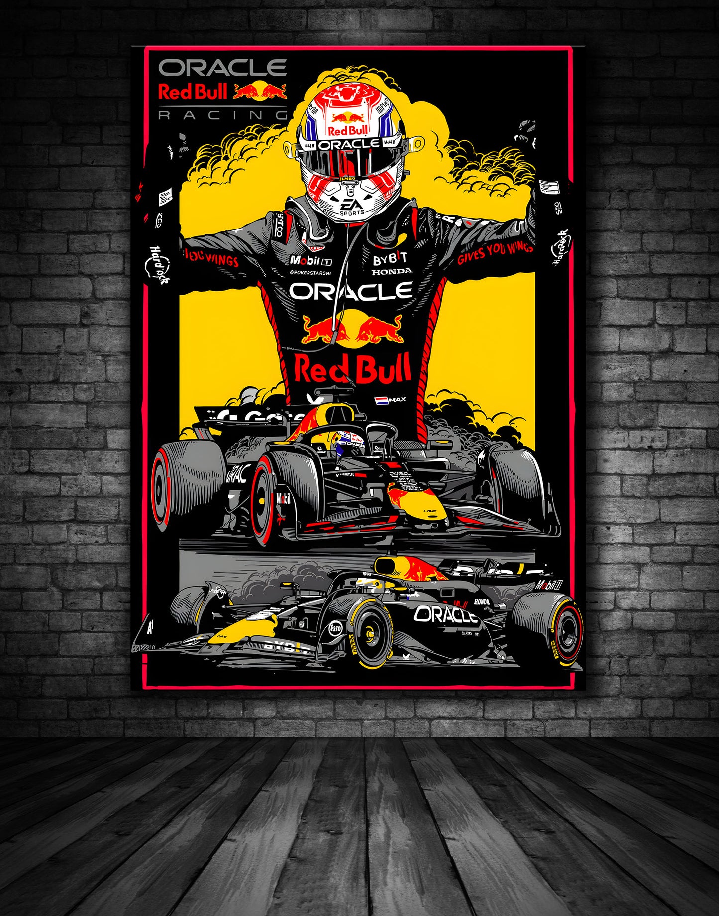 MAX VERSTAPPEN RED BULL F1 ILLUSTRATION PRINT