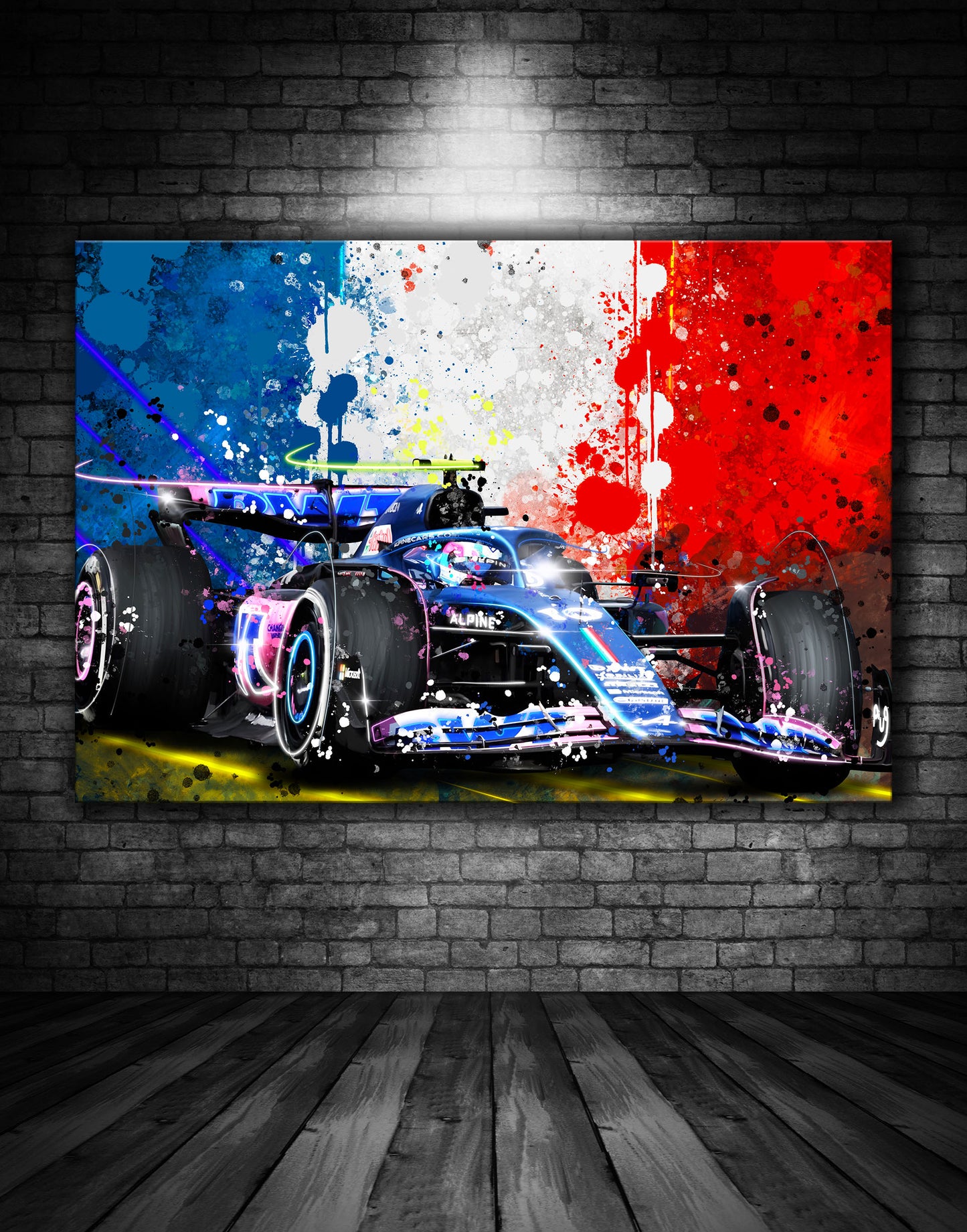 Pierre Gasly Alpine F1 Graffiti Painting