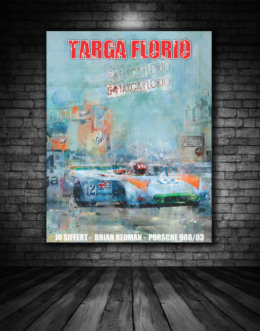 Targa Florio Porsche 908 Vintage Poster