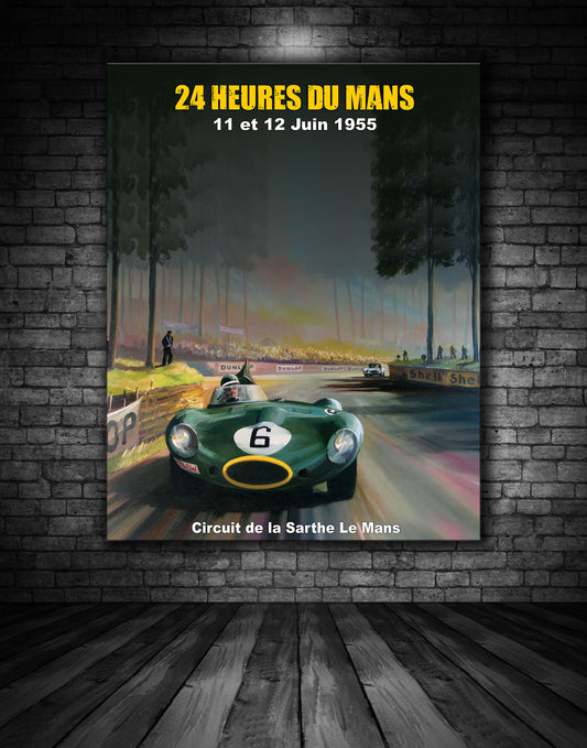 24 Hours of Le Mans 1955 Vintage Poster