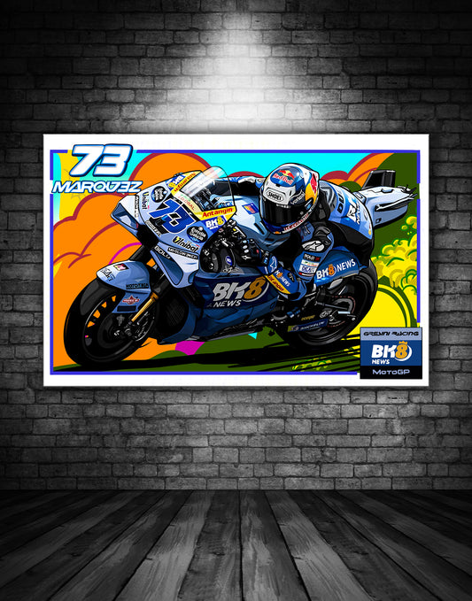 ALEX MARQUEZ GRESSINI DUCATI MOTO GP POSTER