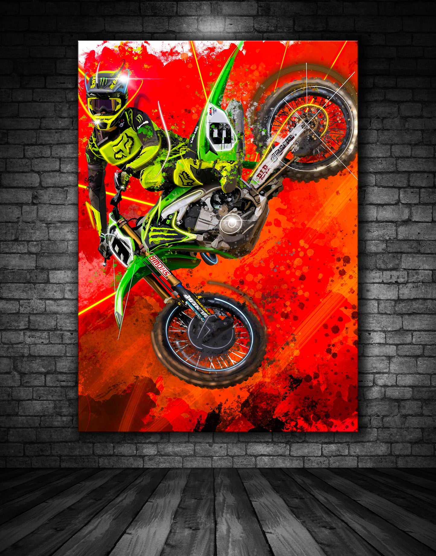 Adam Ciancarulo Kawasaki MX Graffiti Painting