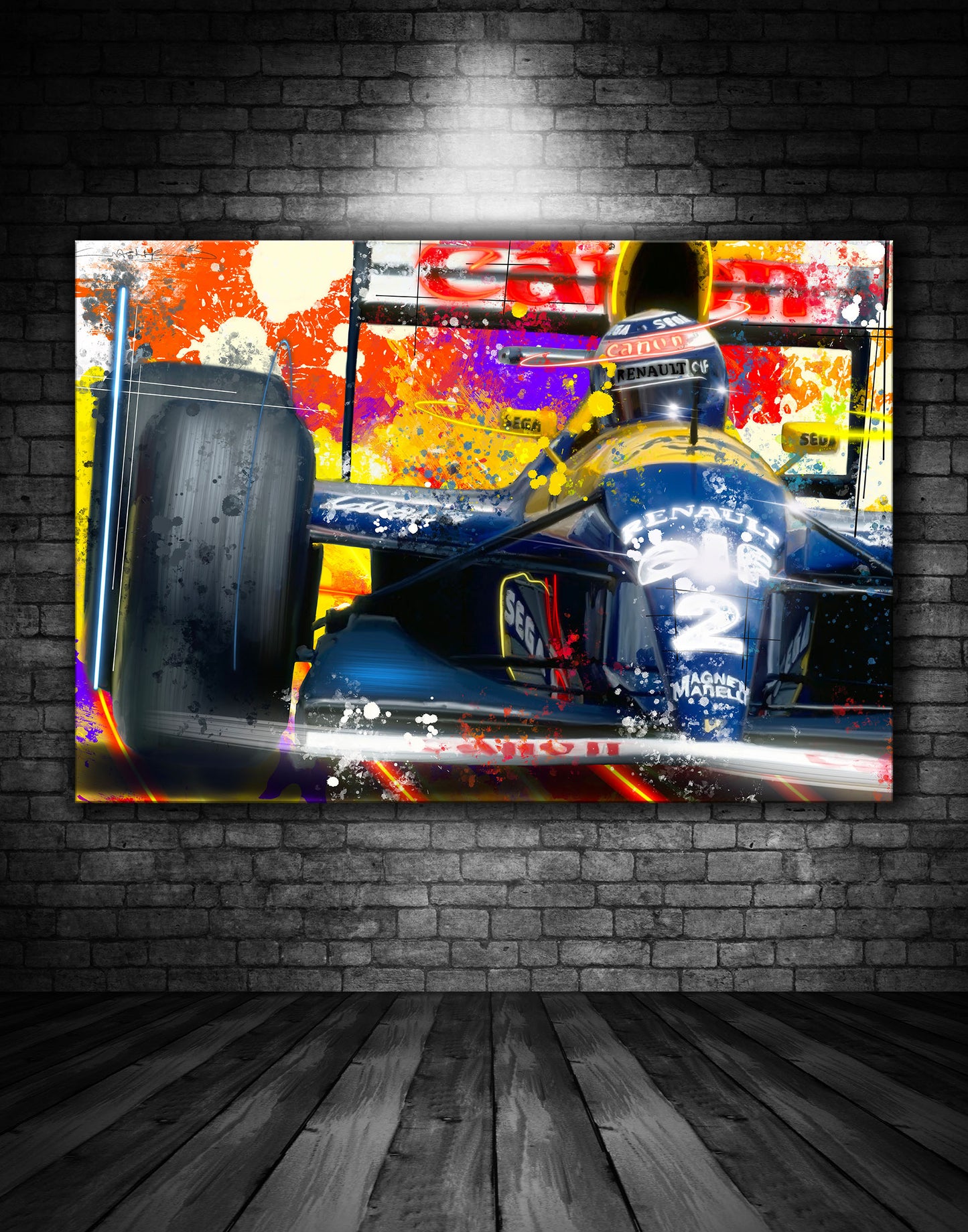 Alain Prost Williams F1 Graffiti Painting