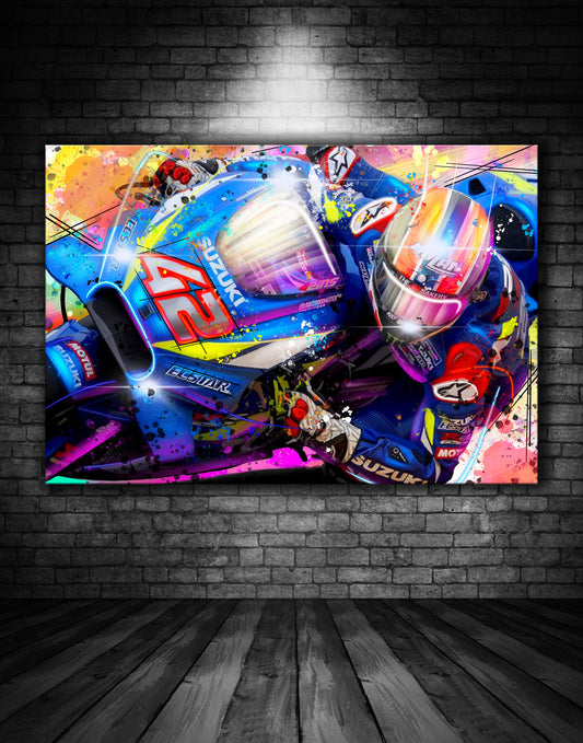 Alex Rins Suzuki 2019 Silverstone Victory Graffiti Painting