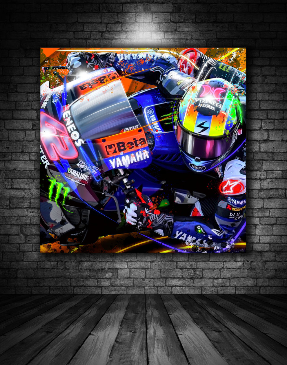 Alex Rins Yamaha Moto GP Graffiti Painting – Exclusively Motorsport