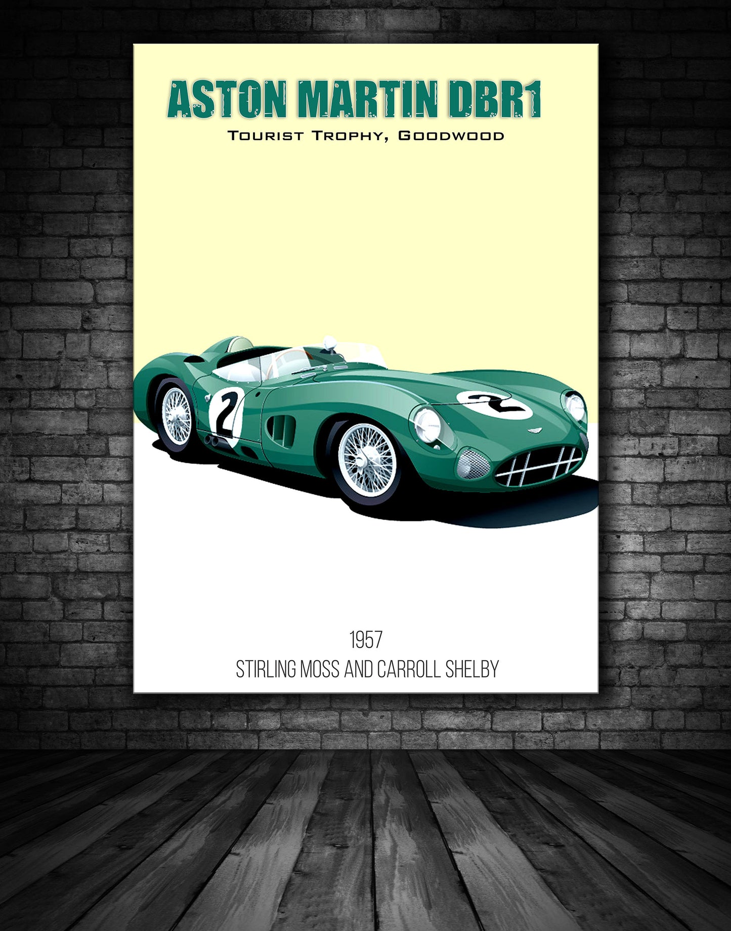 Aston Martin DBR1 Goodwood Poster