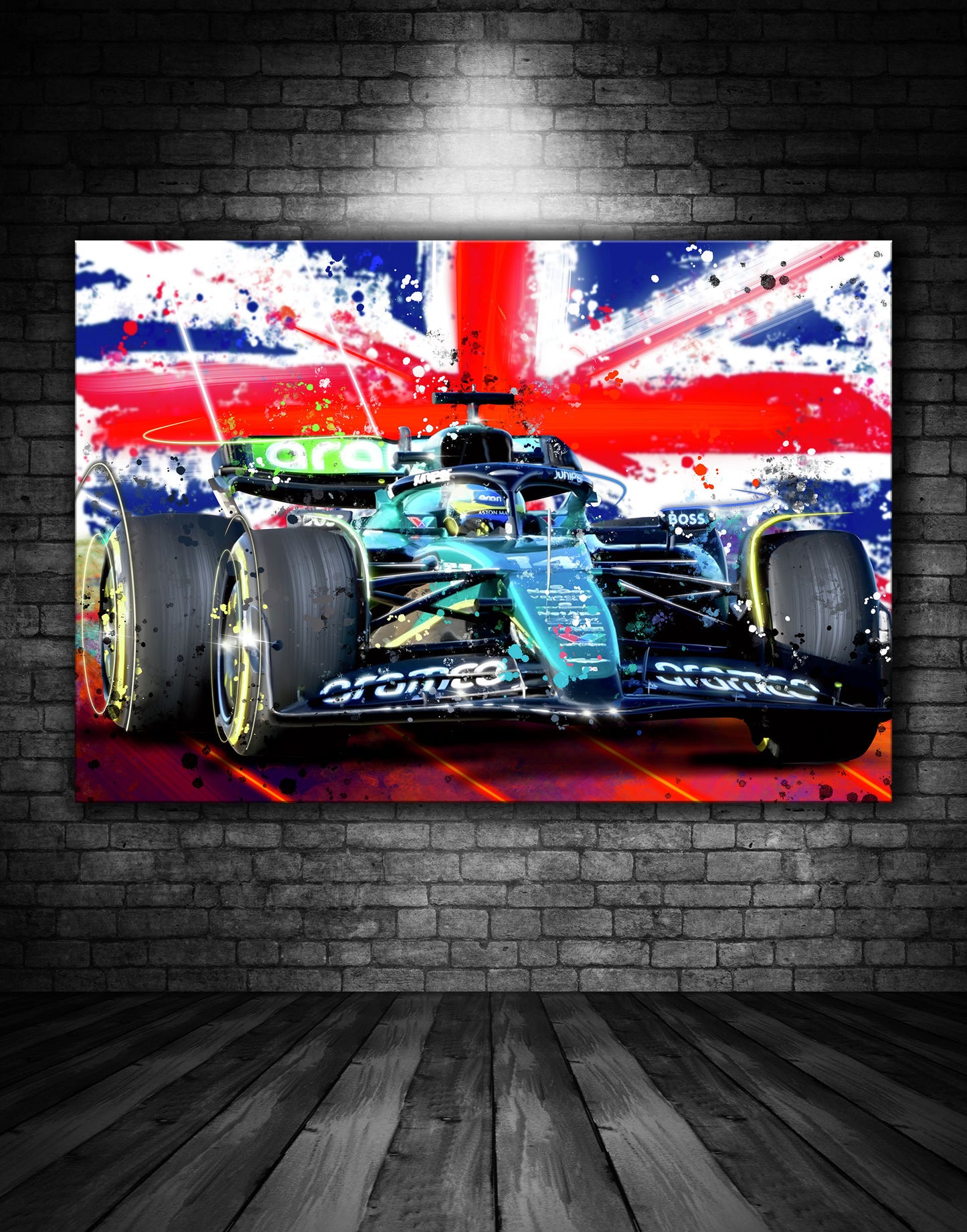 Aston Martin F1 Fernando Alonso Graffiti Painting