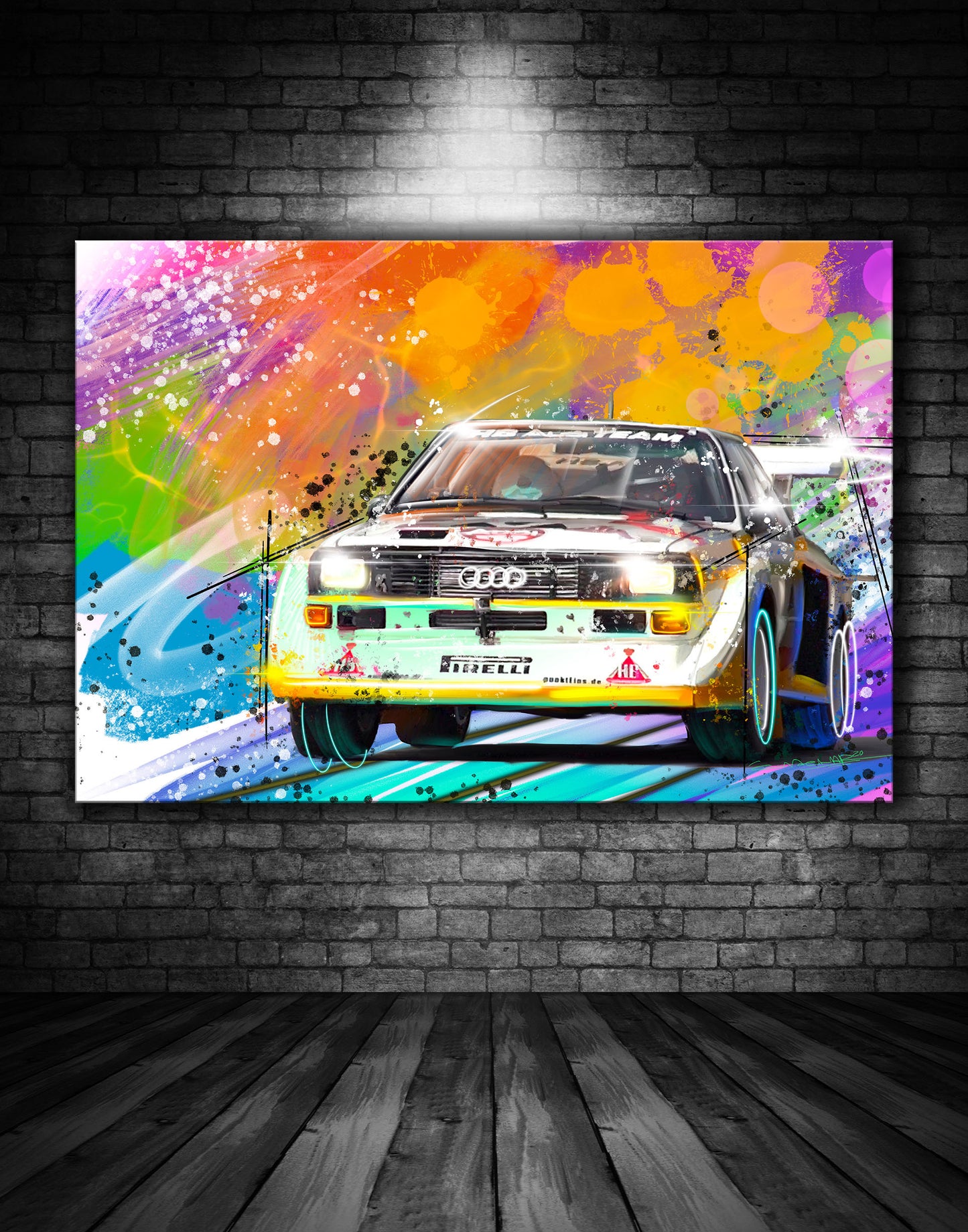 Audi Quatro Rally Car HB Graffiti Painting