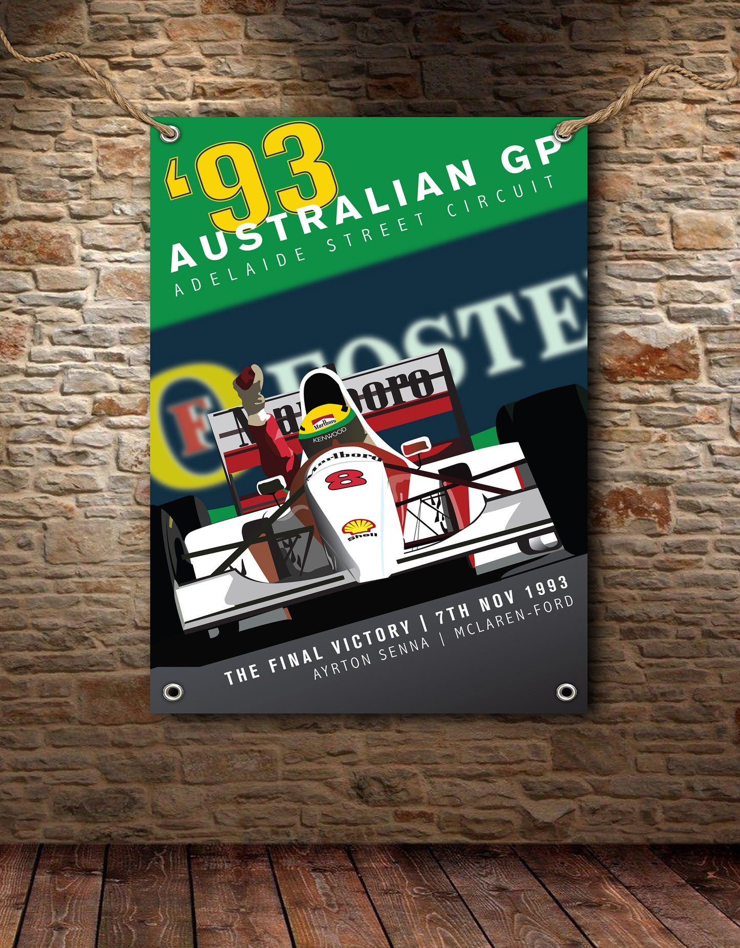 Ayrton Senna Australian Grand Prix Banner