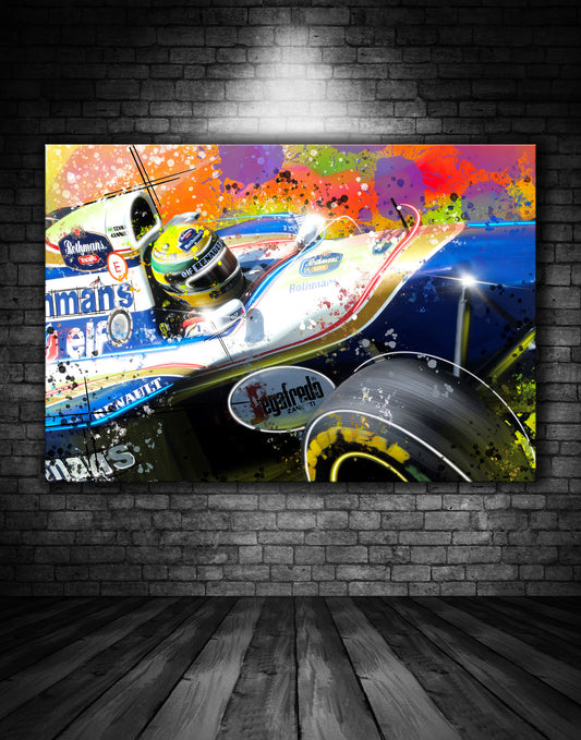 Ayrton Senna Williams F1 1994 Graffiti Painting