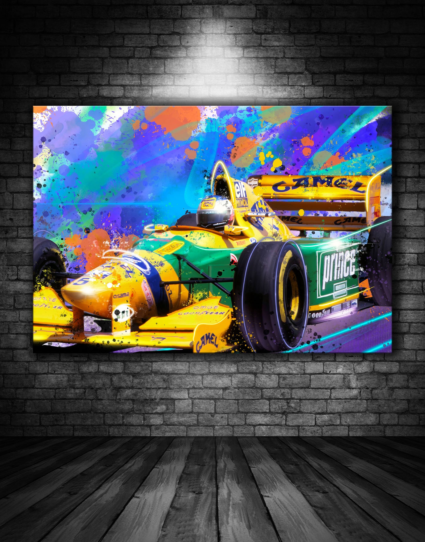 Benetton F1 Michael Schumacher Graffiti Painting