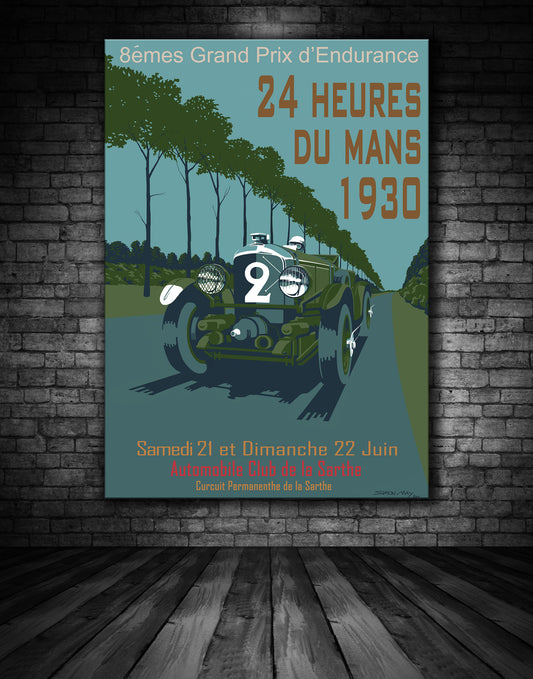 Bentley Le Mans 1930 Poster