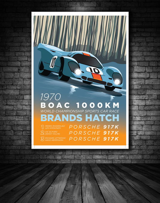 Brands Hatch 1000kms 1970 Poster