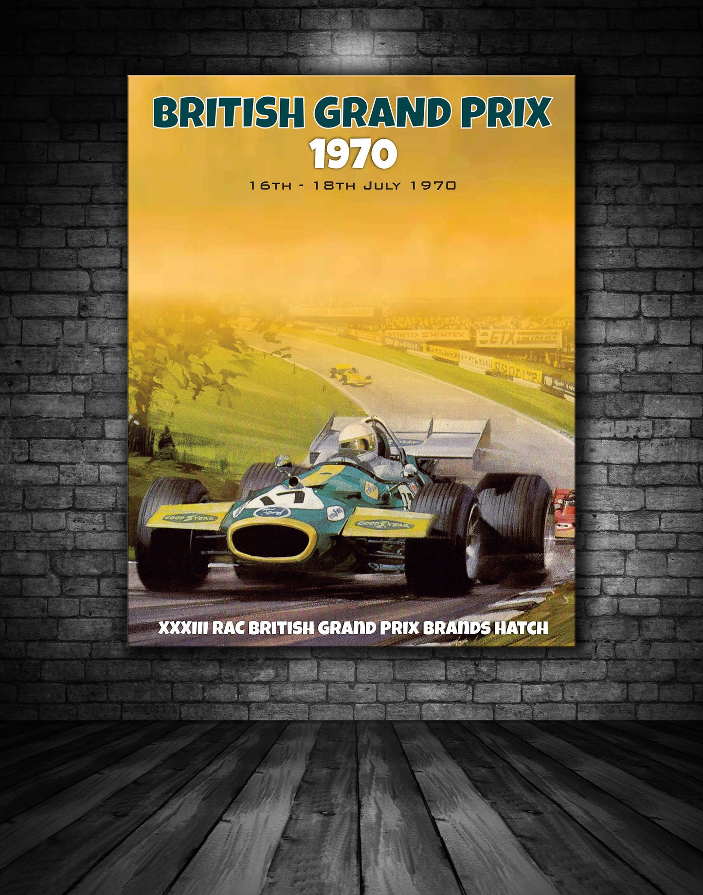 British Grand Prix 1970 Vintage Poster