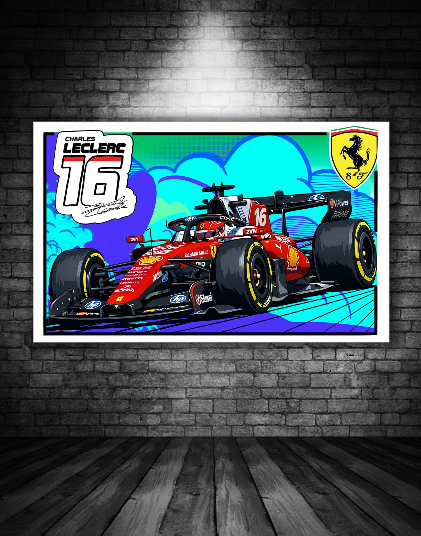 CHARLES LE CLERC SCUDERIA FERRARI F1 POSTER