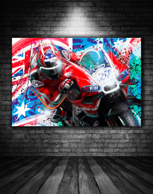 Casey Stoner Ducati Corse Graffiti Painting