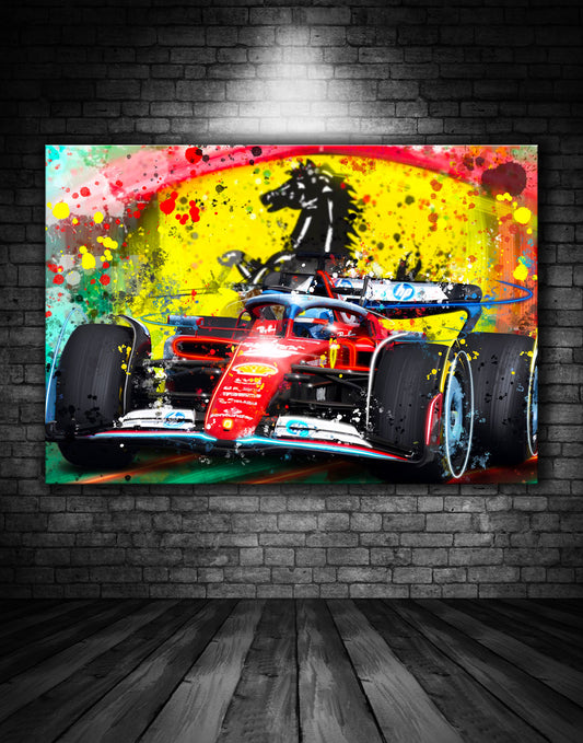 Charles Le Clerc Ferrari F1 Graffiti Painting