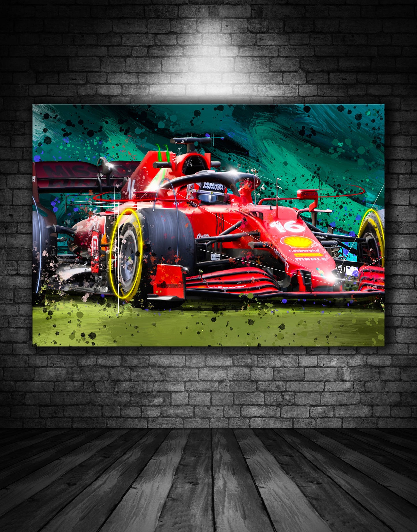 Charles Leclerc Scuderia Ferrari F1 Graffiti Painting