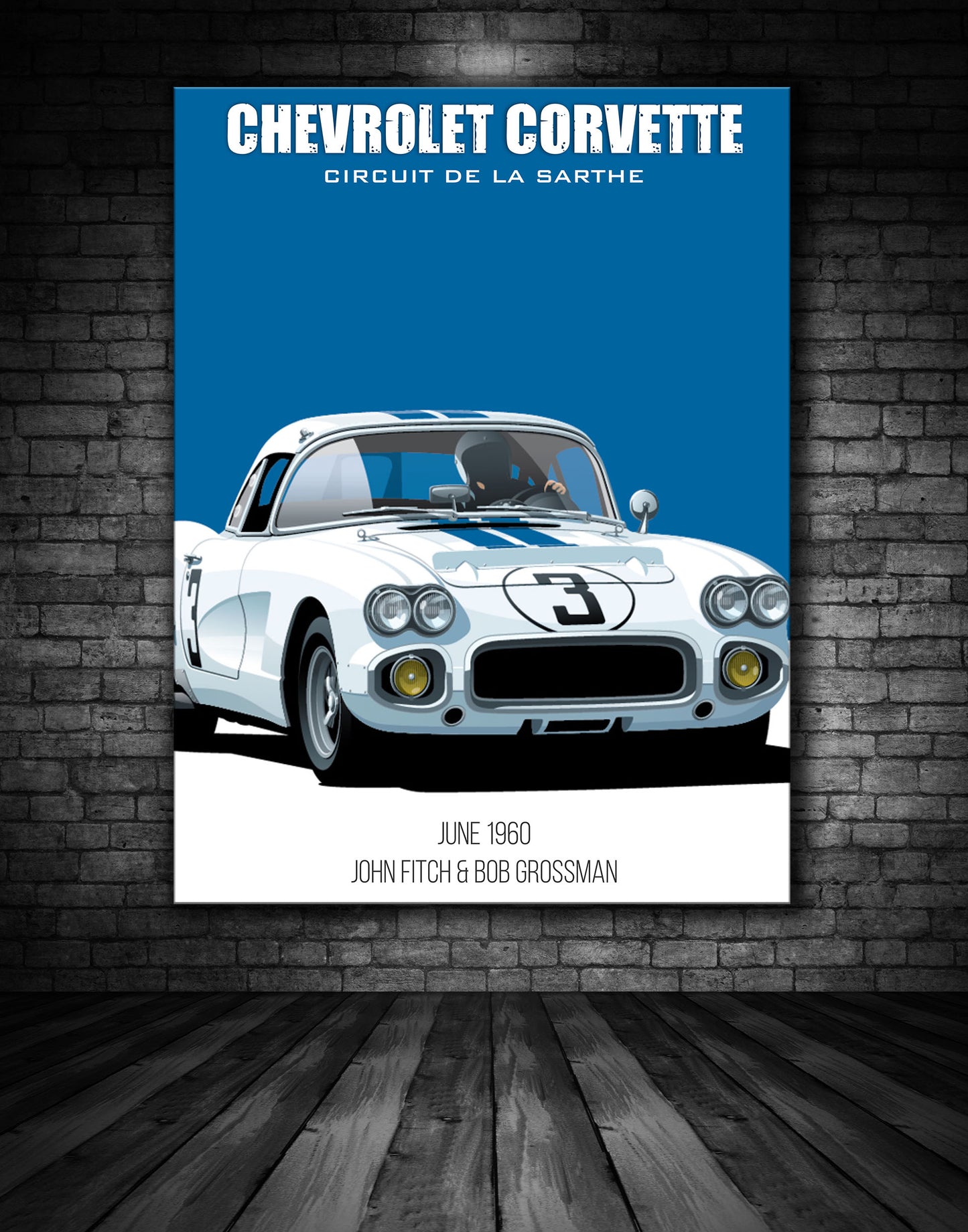 Chevrolet Corvette Le Mans 1960 Poster