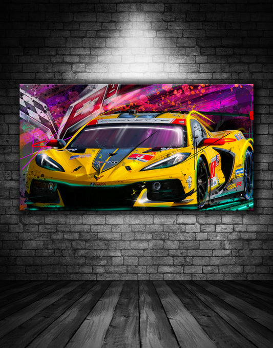 Corvette IMSA Sportscar Graffiti Painting