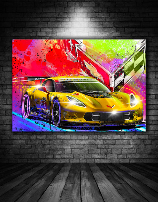 Corvette Le Mans Graffiti Painting