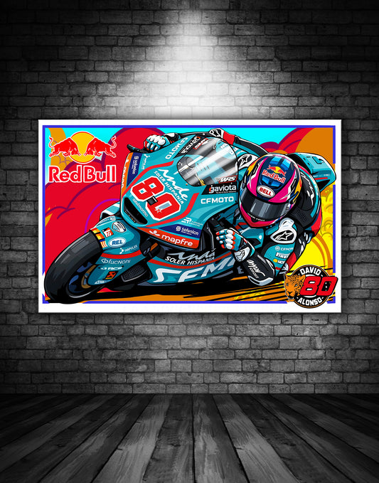 DAVID ALONSO ASPAR TEAM MOTO 2 POSTER