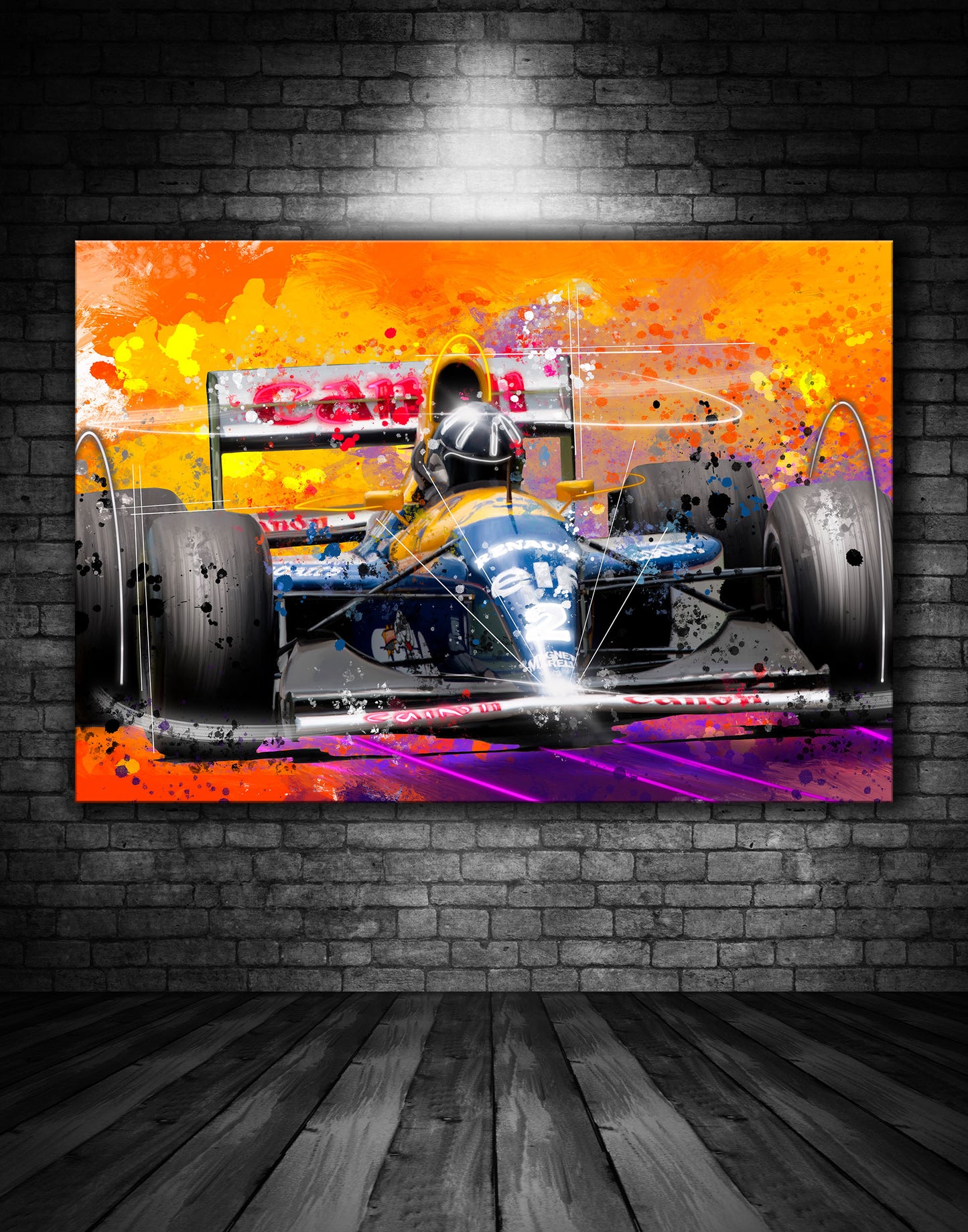 Damon Hill Williams F1 Graffiti Painting