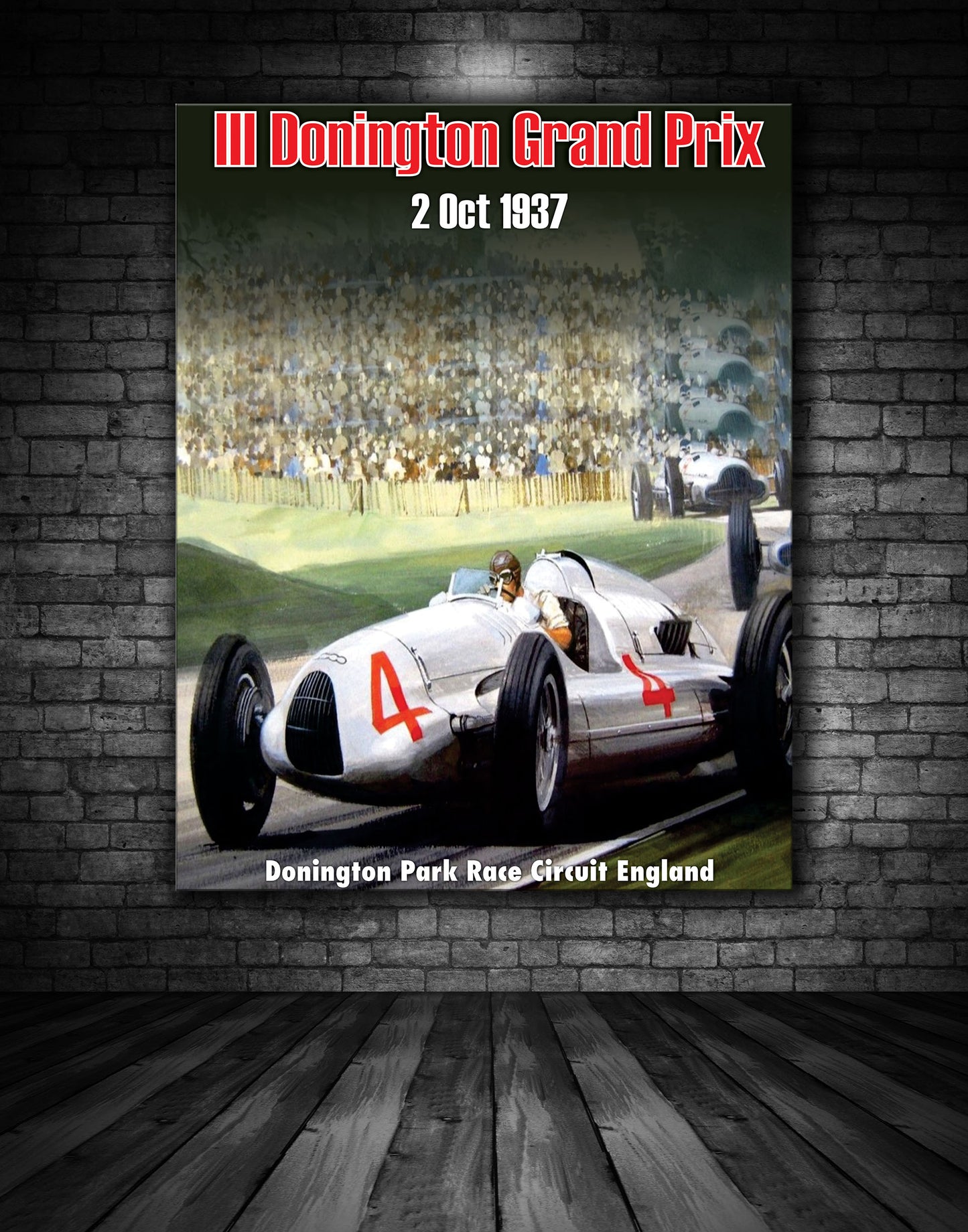 Donington Grand Prix 1937 Vintage Poster