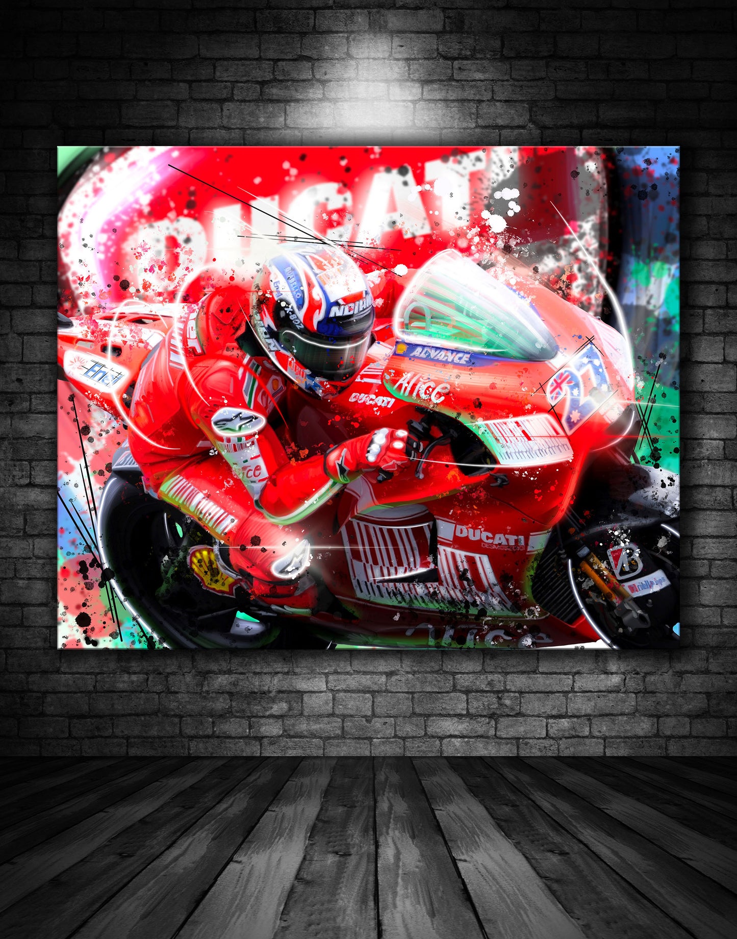 Ducati Moto GP Casey Stoner Graffiti Painting