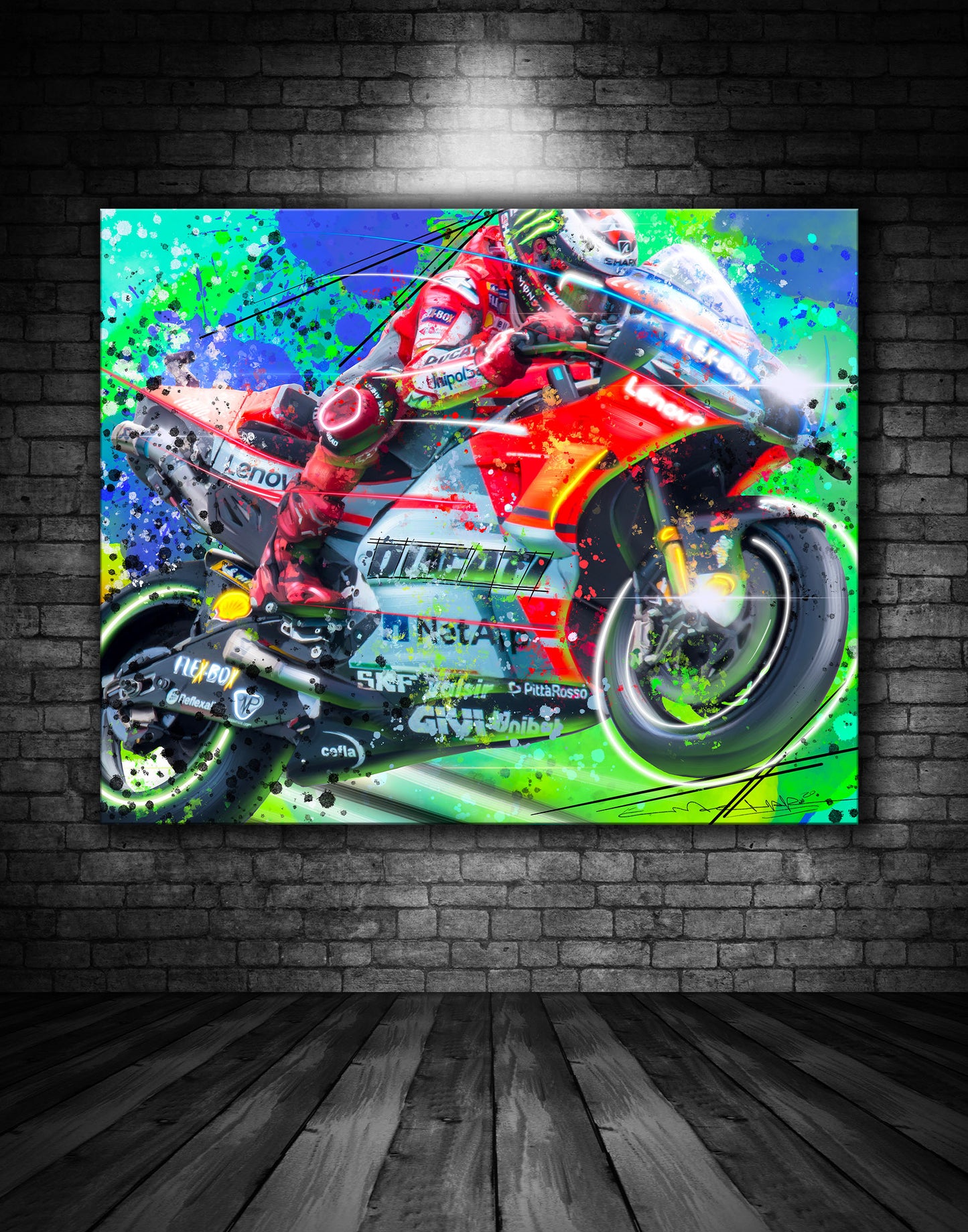 Ducati Moto GP Jorge Lorenzo Graffiti Painting