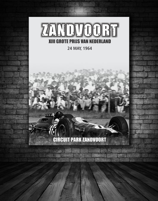 Dutch Grand Prix 1964 Vintage Poster