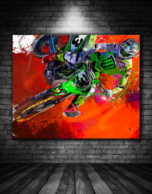 Eli Tomac Kawasaki MX Graffiti Painting