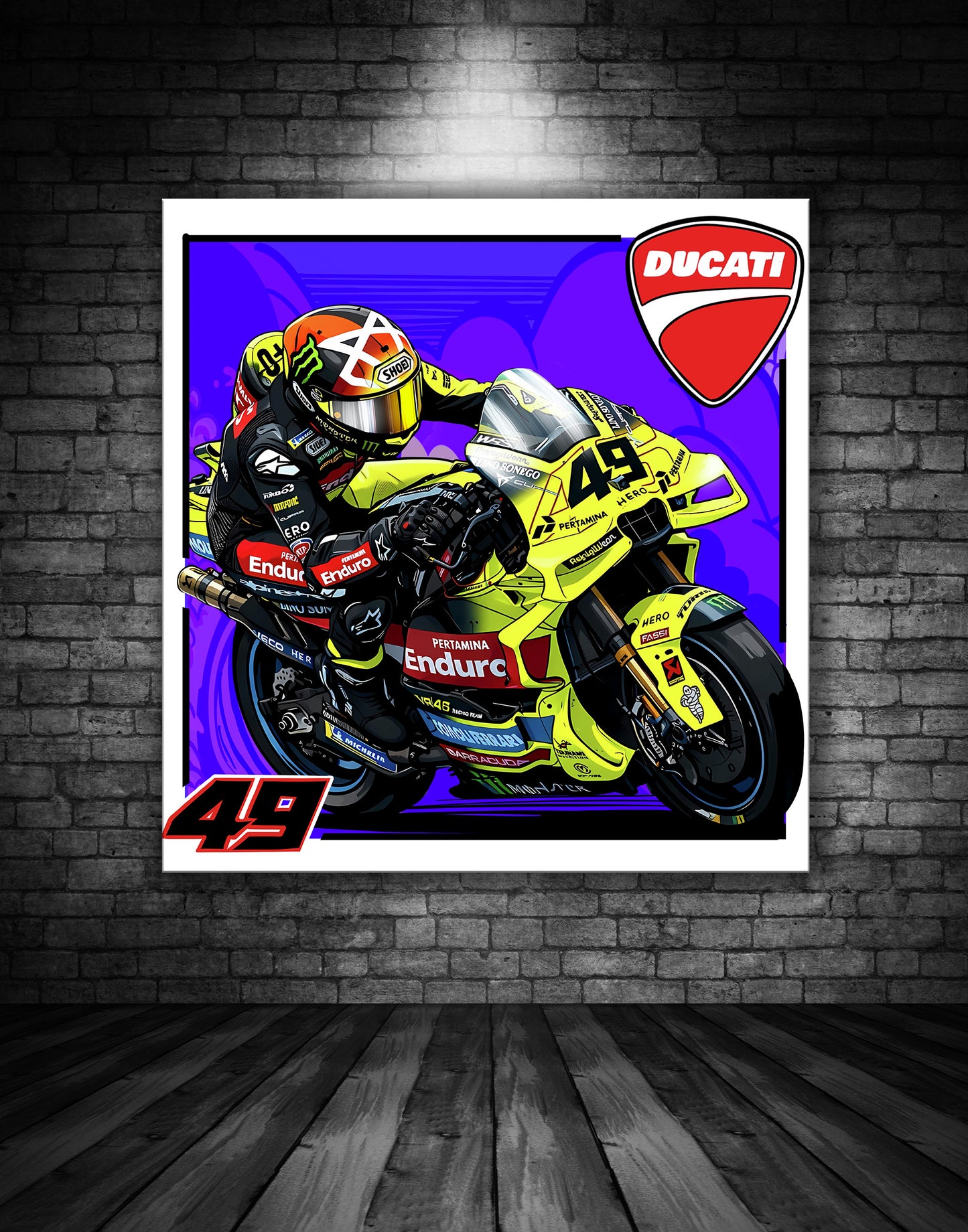 FABIO DI GIANNANTONIO VR46 DUCATI MOTO GP POSTER