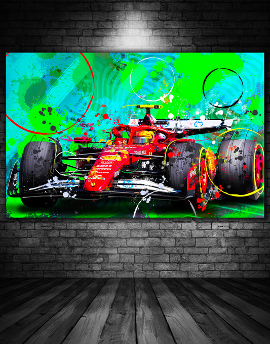 FERRARI F1 LEWIS HAMILTON GRAFFITI PAINTING