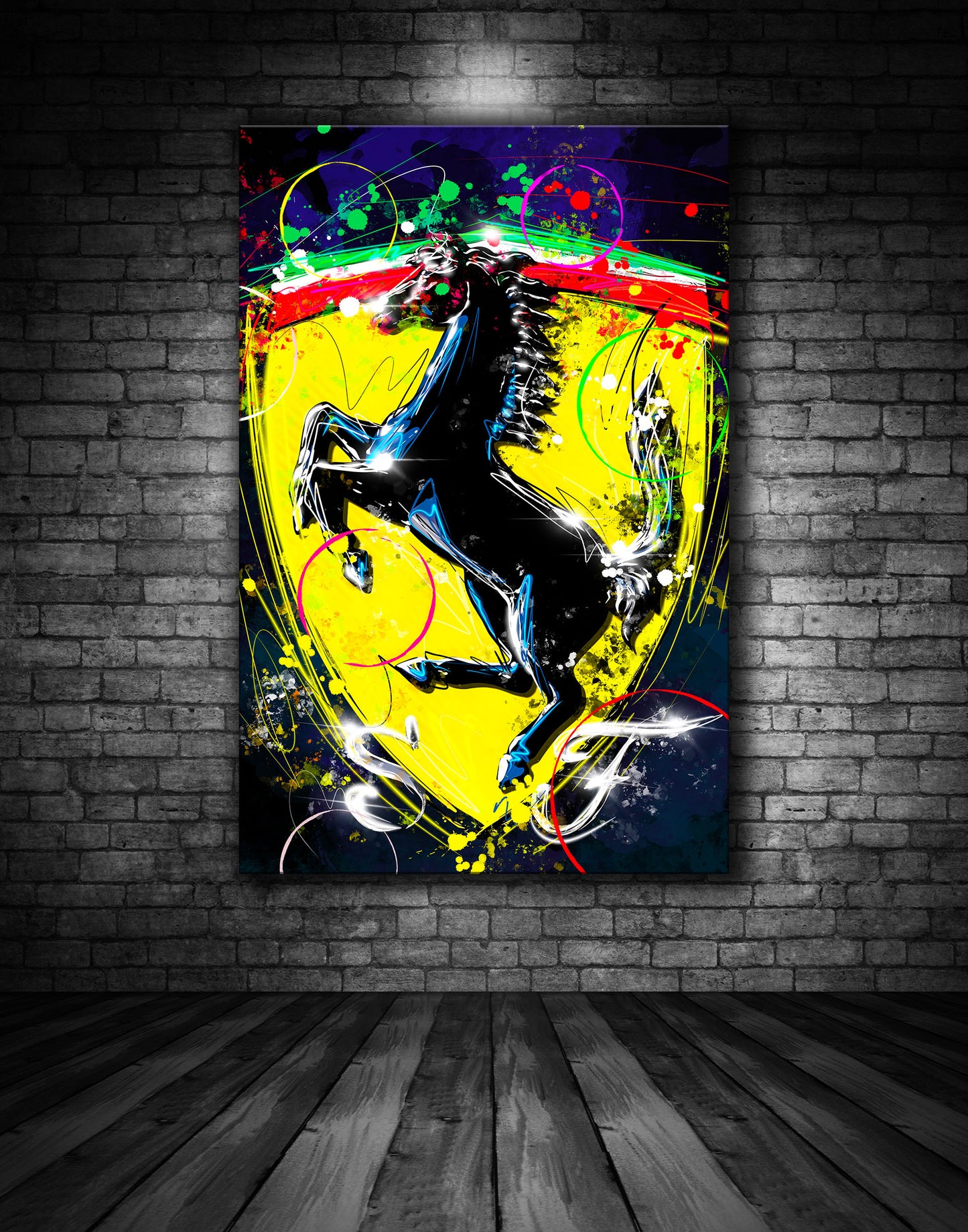 Fearrari Shield Graffiti Painting