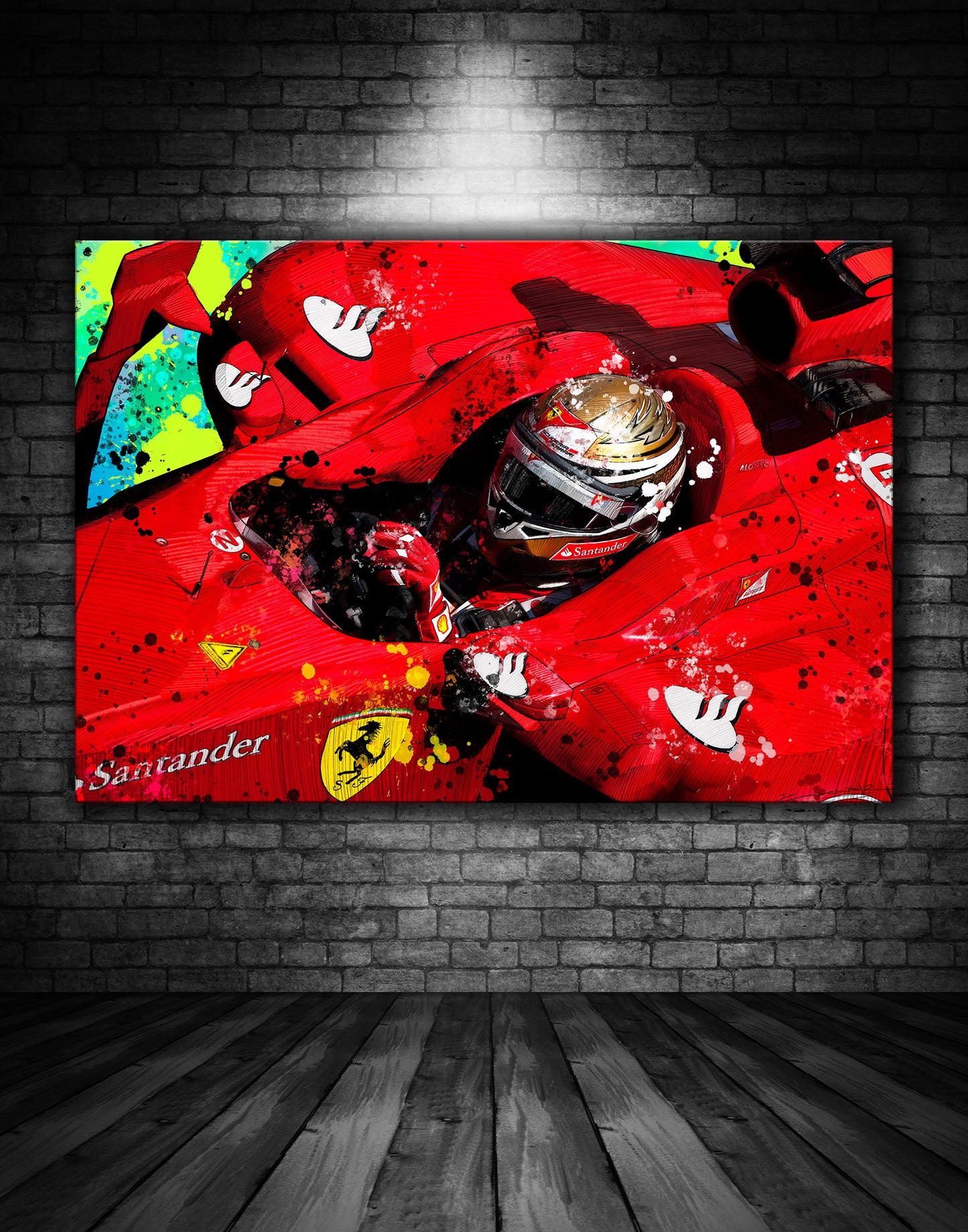 Fernando Alonso Ferrari Graffiti Painting