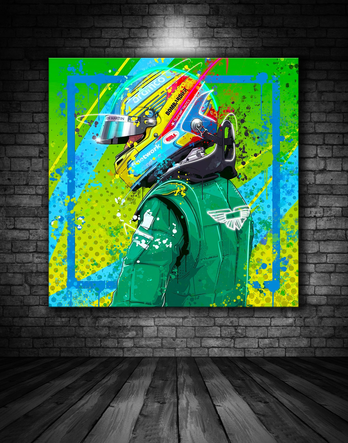 Fernando Alonso Graffiti Painting