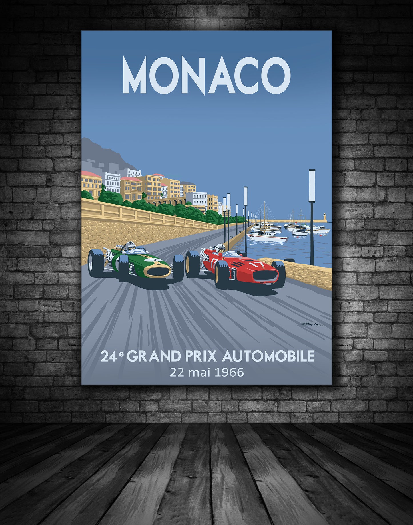 Ferrari-Brabham Monaco Poster