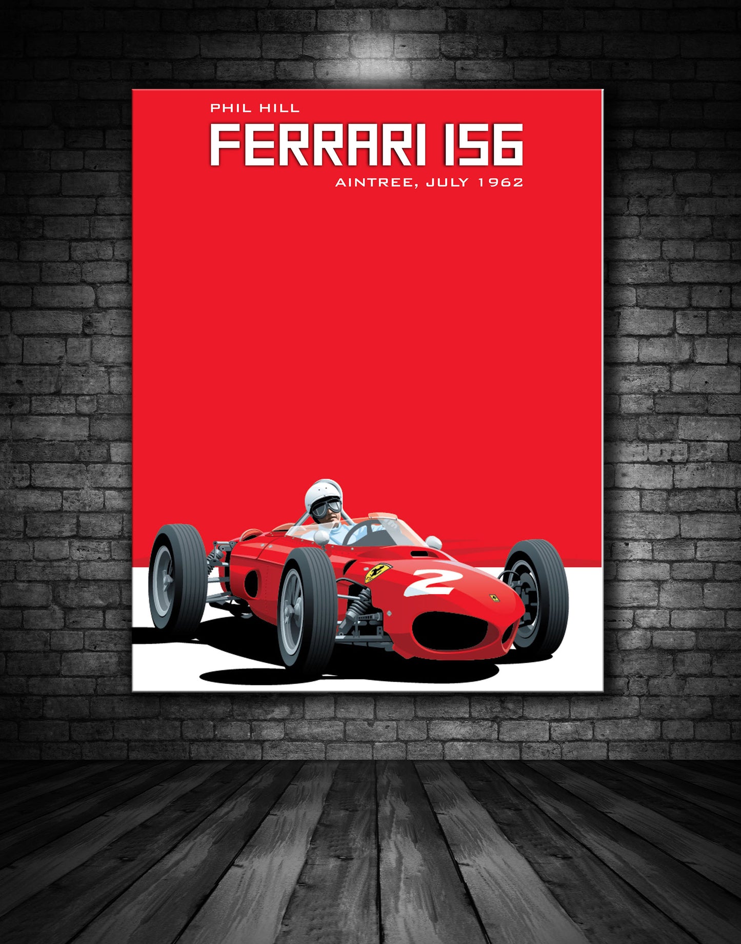 Ferrari 156 Shark Nose Aintree 1962 Poster