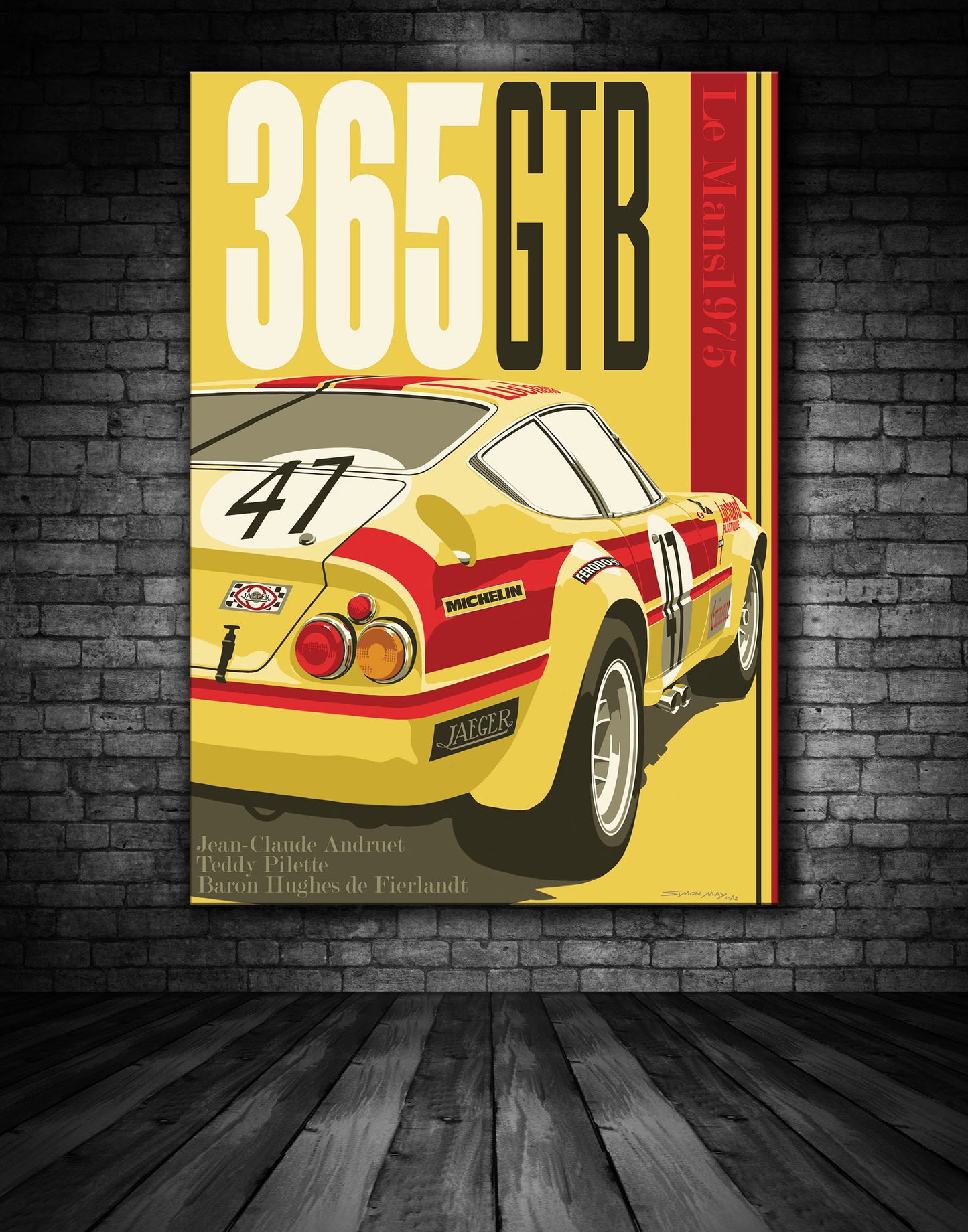 Ferrari 365GTB Race Poster