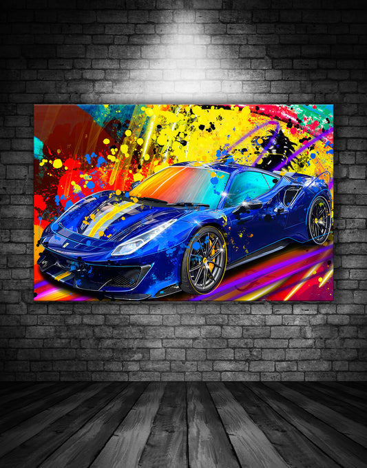 Ferrari 488 Pista Graffiti Painting