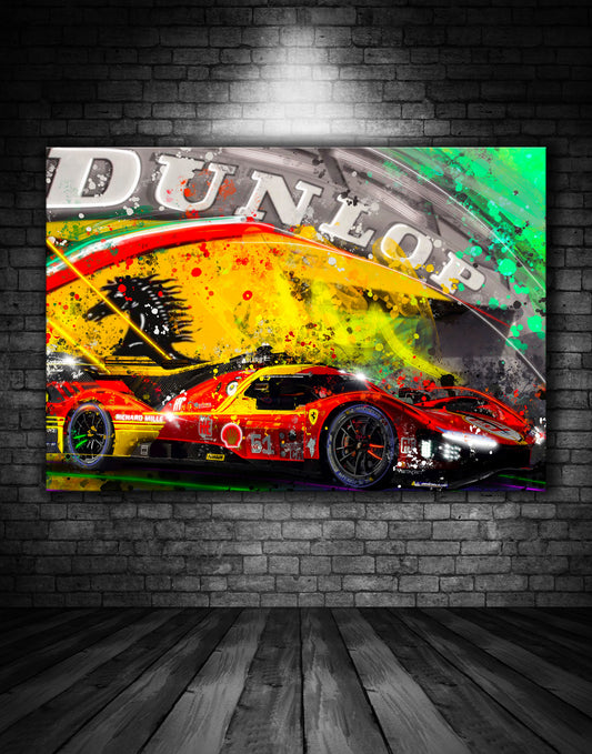 Ferrari 499P Hyper Car Graffiti Painting